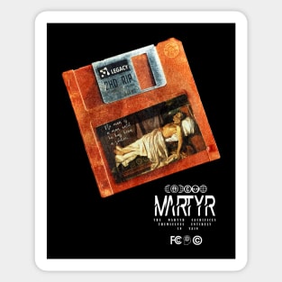 Vintage Floppy Disk Martyr Sticker